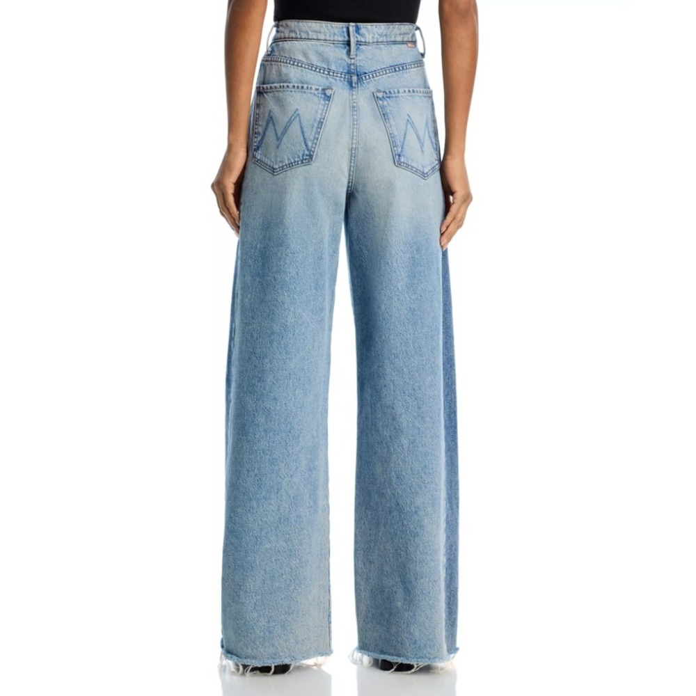 NEW Mother The Pipe-Dream Button Sneak Fray Wide Leg Jean Blinded By The Dark 27 - Picture 4 of 16